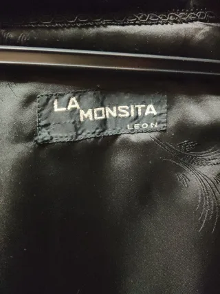 Chaquetón negro piel y pelo