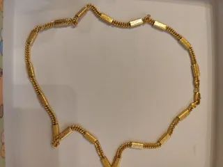 Cadena plata limonada en oro 18 k con sillo garant