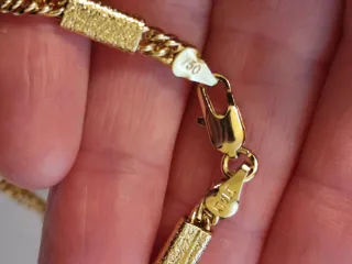 Cadena plata limonada en oro 18 k con sillo garant
