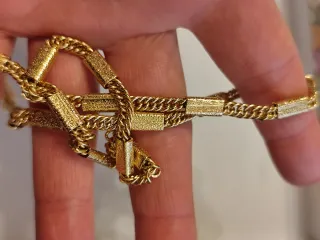 Cadena plata limonada en oro 18 k con sillo garant