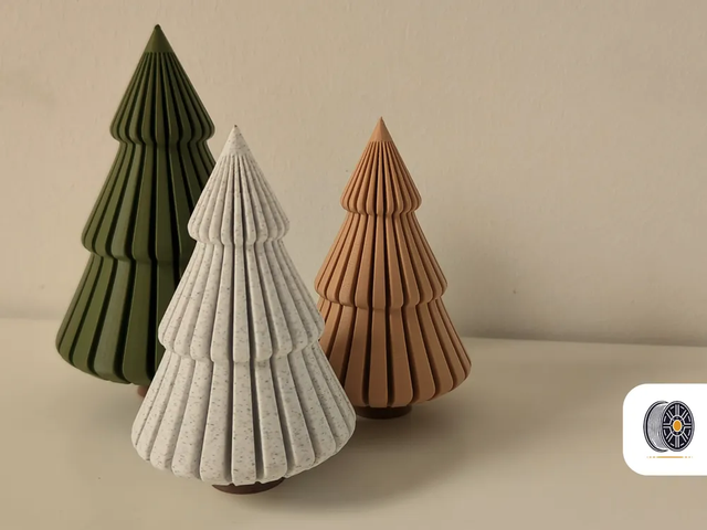 x3 Árboles Navidad Plisados Modernos Set 3