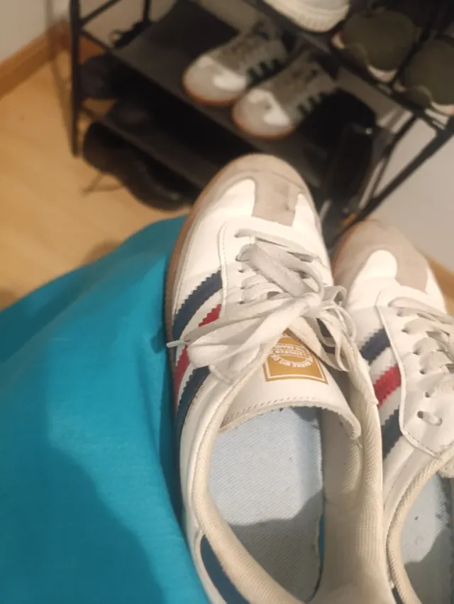 Zapatillas Adidas Samba Blancas y Azules