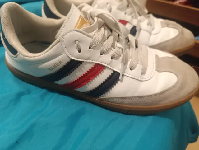 Zapatillas Adidas Samba Blancas y Azules