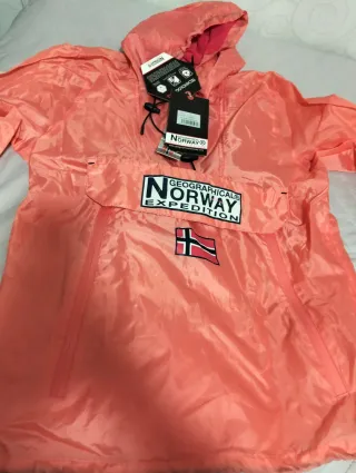 Chubasquero Geographical Norway Naranja Mujer
