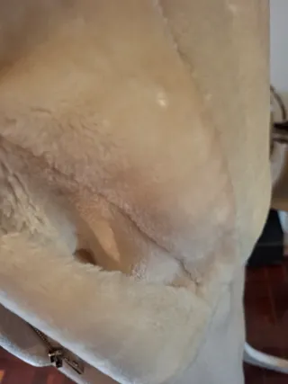 Chaleco pelo largo beige Talla S