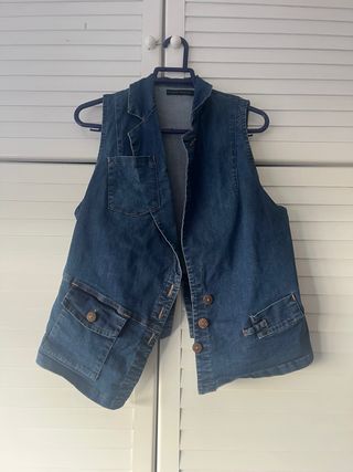 Chaleco vaquero Lurdes Bergada azul
