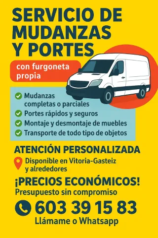 SERVICIO DE MUDANZAS, TRANSPORTE, MONTAJE Y OBRAS.