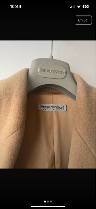 Cappotto Emporio Armani Vintage Beige Size IT: 46