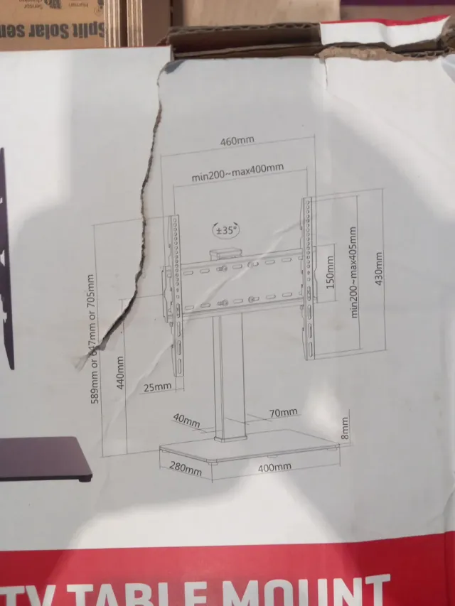 Soporte TV FONESTAR orientable de mesa