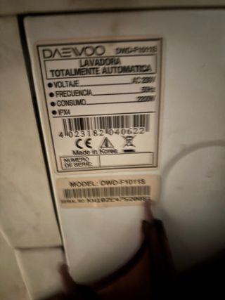 Lavadora Daewoo 7kg