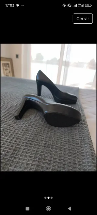 Zapatos de tacón negros con plataforma