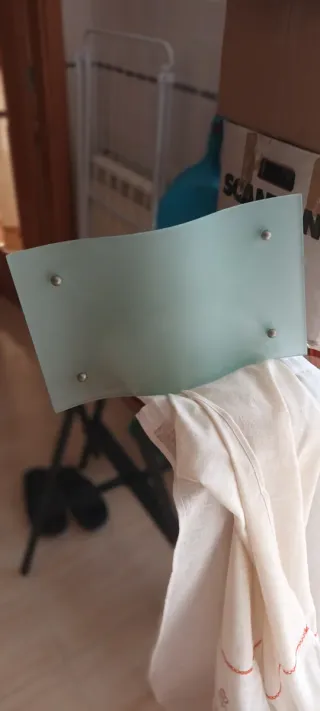 Lote 4 Candeeiros Teto Vidro Metal Madeira