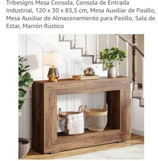 Consola de madera para entrada