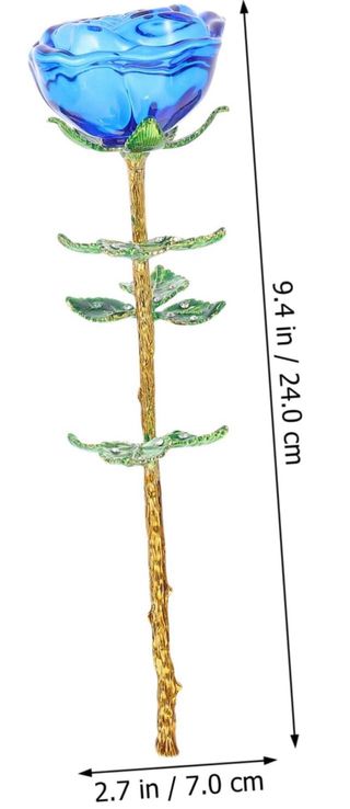 Rosa de Cristal Azul Cabilock Decoración