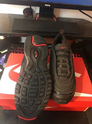 Nike Air Max 97 Talla 38 Negro Rojo