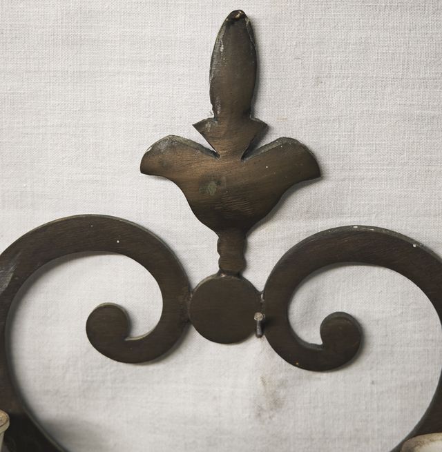 Coppia Applique Vintage Ottone 5 Luci