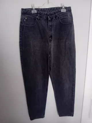 Pantalón vaquero chico negro ancho