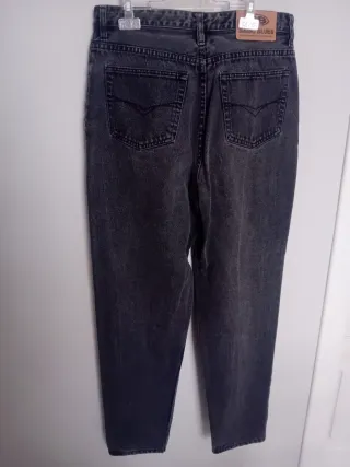 Pantalón vaquero chico negro ancho