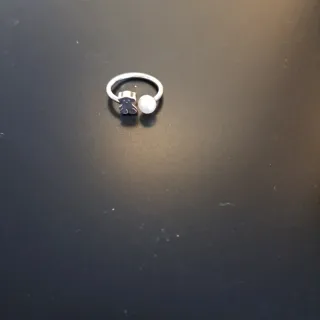 Anillo Tous Plata y Perla Ajustable