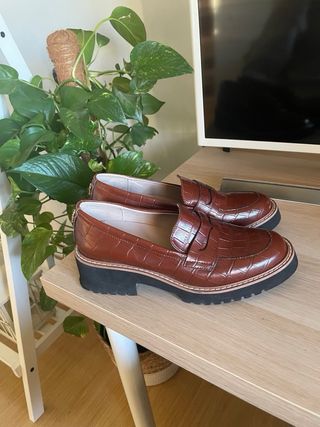 Mocasines Marrones Cocodrilo