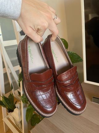 Mocasines Marrones Cocodrilo