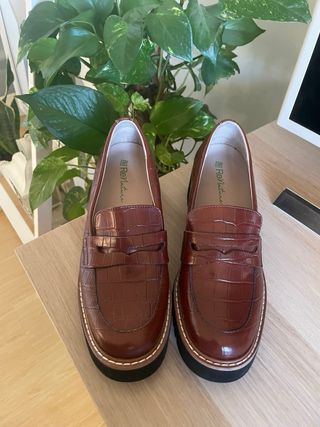 Mocasines Marrones Cocodrilo