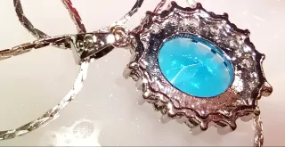 Conjunto collar y pendientes plata 925 - celeste