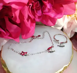 Lote 3: Conjuntos celeste y morado y gatito