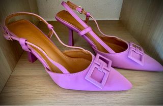 Tacones Slingback Lila T-39