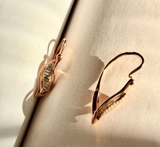 Orecchini in Oro 14K Foglia