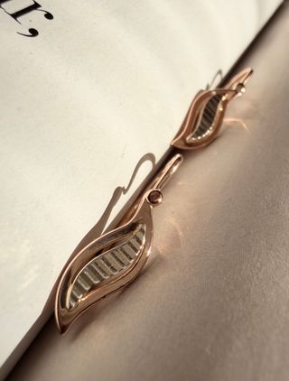 Orecchini in Oro 14K Foglia