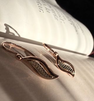 Orecchini in Oro 14K Foglia