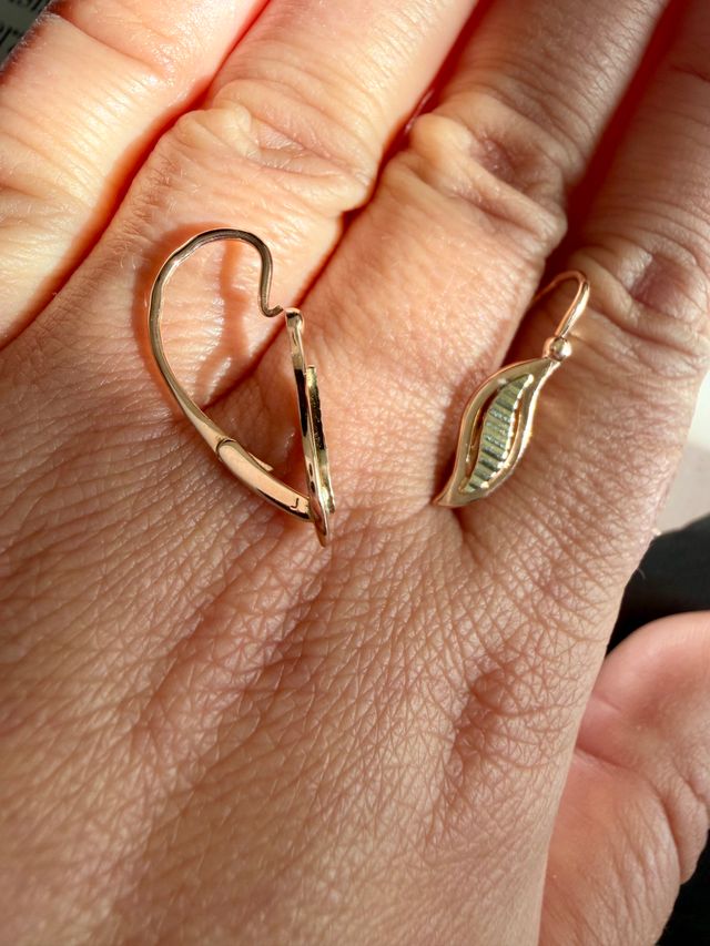 Orecchini in Oro 14K Foglia