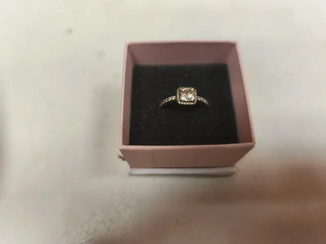 Anillo Pandora Plata y Rosa