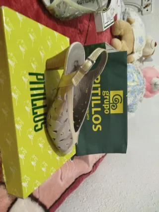 Sandalias Pitillos Talla 36 Doradas/Plateadas