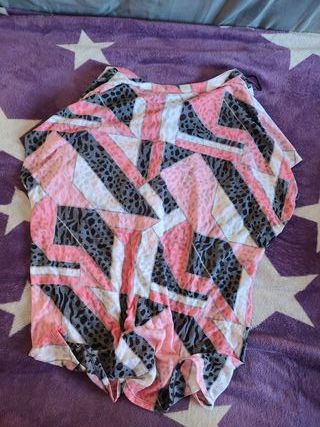 Camisa Multicolor con Estampado Geométrico