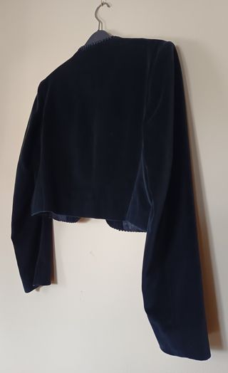 Chaqueta Terciopelo Negra Pasamanería