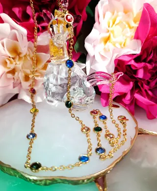 Set collana e bracciale placcato in oro 18K