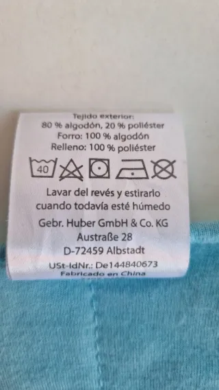 Saco infantil azul con panda