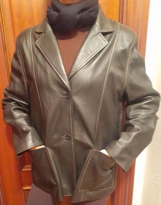 Chaqueta de cuero negra unisex SIN estrenar España