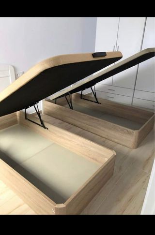 Colchón y Canapé Blanco y Gris