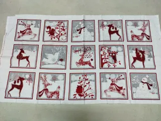 Panel de tela navideño