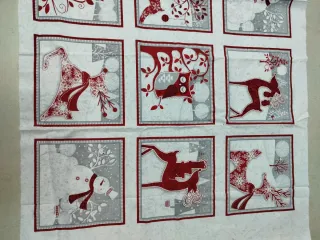 Panel de tela navideño