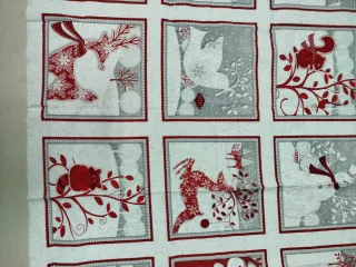 Panel de tela navideño