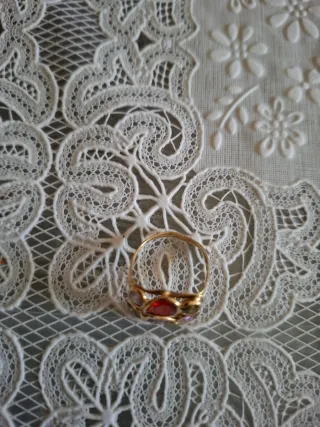 Anello oro 14k 585 con pietre multicolore