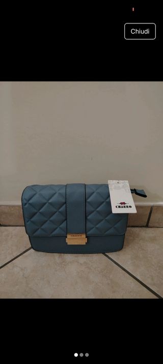 Borsa a tracolla blu nuova