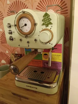 Cafetera Create color verde menta retro