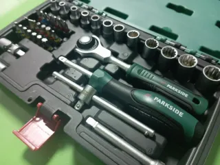 Set Carraca Cabeza Giratoria Parkside 39 Piezas