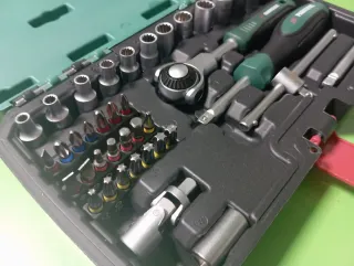 Set Carraca Cabeza Giratoria Parkside 39 Piezas