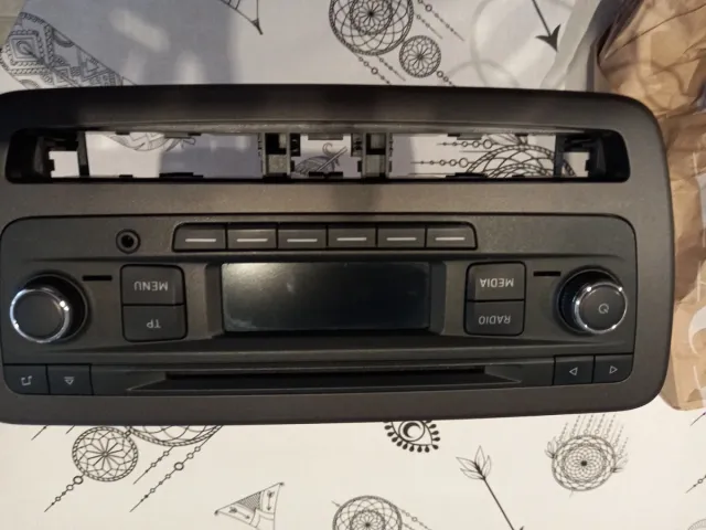 Radio CD Coche Negro/Gris